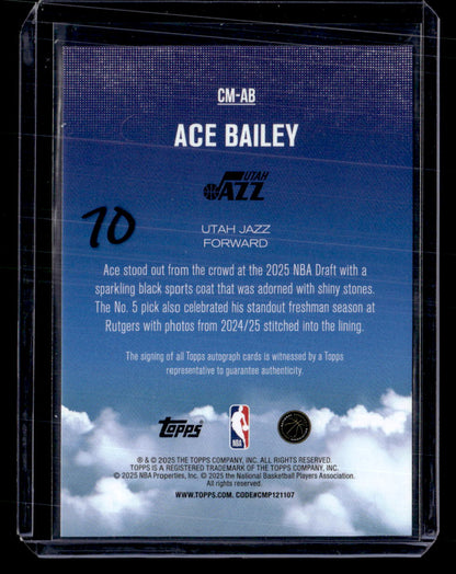 2025-26 Topps #CM-AB Ace Bailey Contemporary Marks