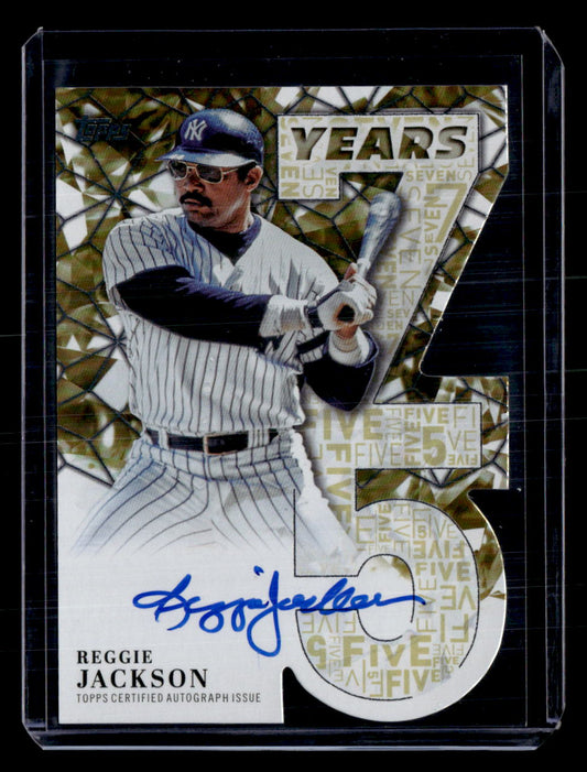 2026 Topps #75YA-RJA Reggie Jackson 75 Years of Topps Die Cut Auto Gold #/50