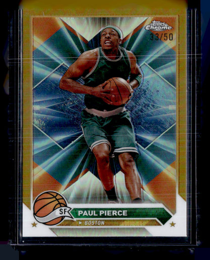 2023-24 Topps Chrome #146 Paul Pierce Gold Refractors #/50