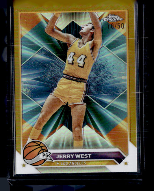 2023-24 Topps Chrome #125 Jerry West Gold Refractors #/50