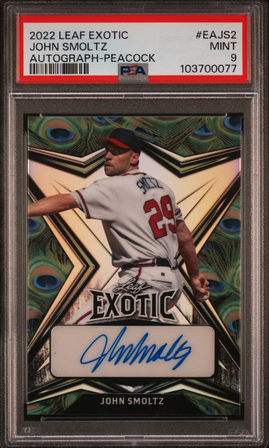 2022 Leaf Exotic Autographs #EAJS2 John Smoltz Autograph-Peacock PSA 9 103700077