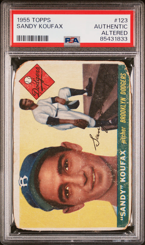 1955 Topps #123 Sandy Koufax PSA Authentic Altered