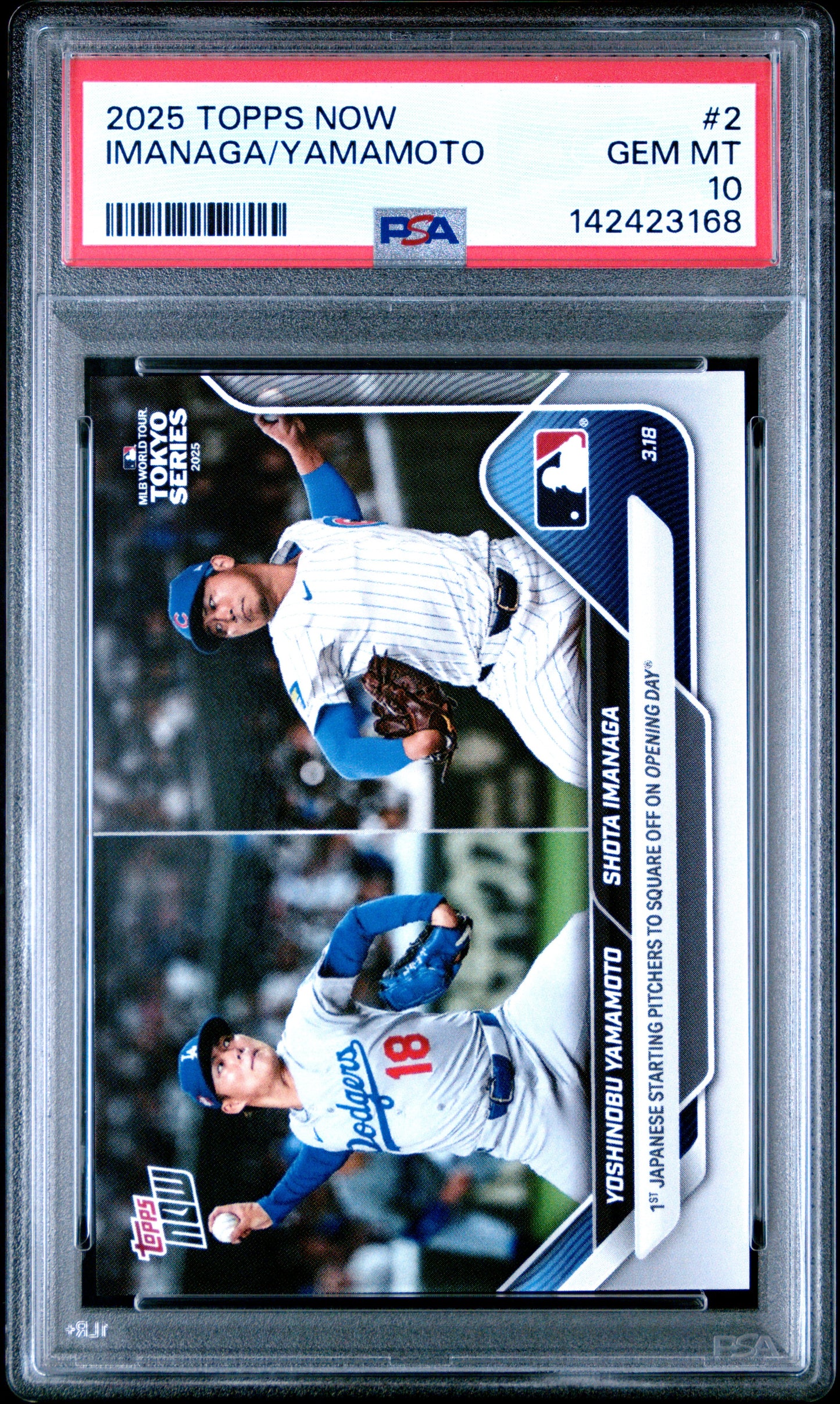 2025 Topps Now #2 Yamamoto/Imanaga PSA 10 142423168