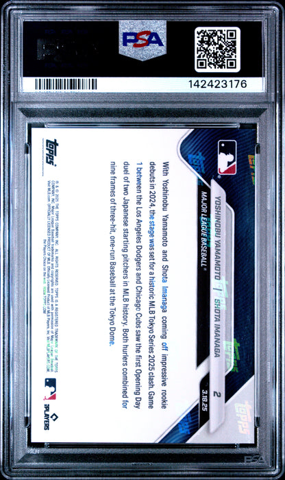 2025 Topps Now #2 Yamamoto/Imanaga PSA 10 142423176
