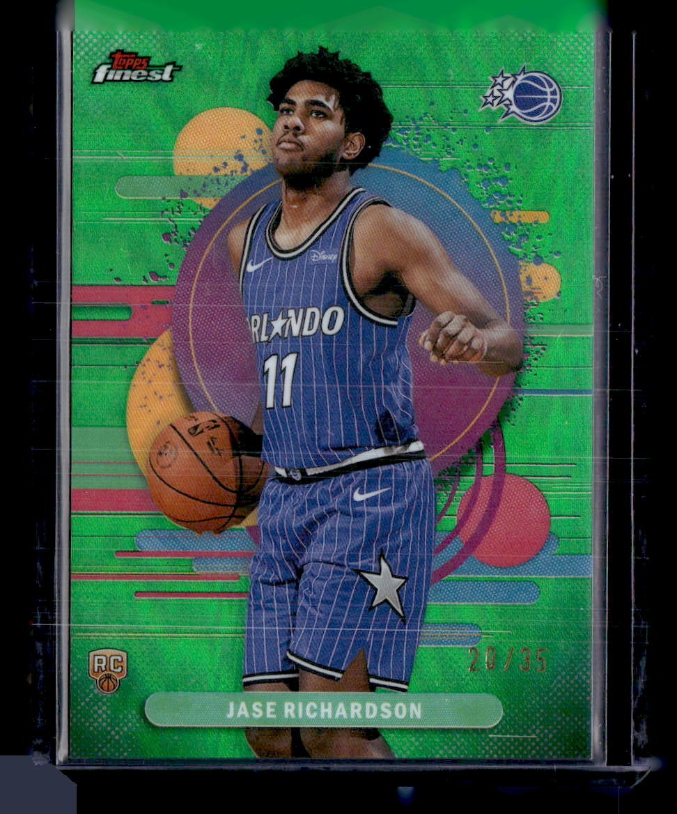 2025-26 Finest #114 Jase Richardson Green Refractor #/35
