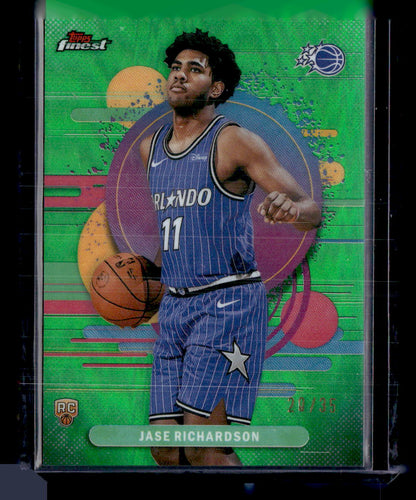 2025-26 Finest #114 Jase Richardson Green Refractor #/35