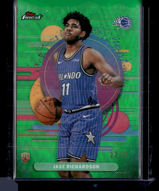 2025-26 Finest #114 Jase Richardson Green Refractor #/35