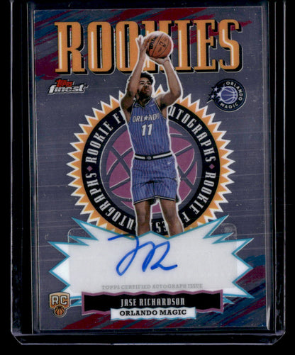 2025-26 Finest #RFA-JR Jase Richardson Rookie Finest Autographs