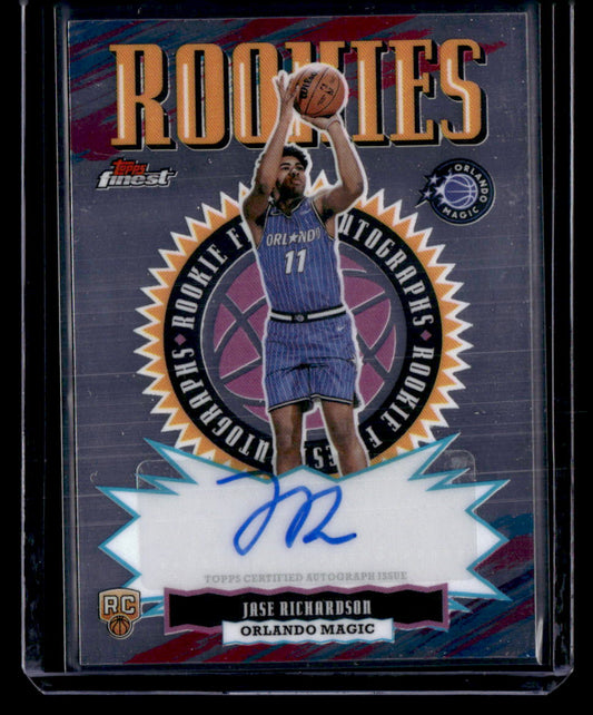 2025-26 Finest #RFA-JR Jase Richardson Rookie Finest Autographs