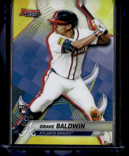2025 Bowman’s Best #60 Drake Baldwin Yellow Refractor #/75