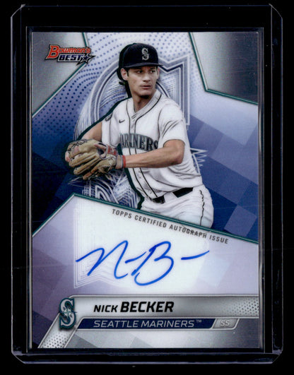 2025 Bowman’s Best #B25-NB Nick Becker Best of 2025 Autographs Refractor