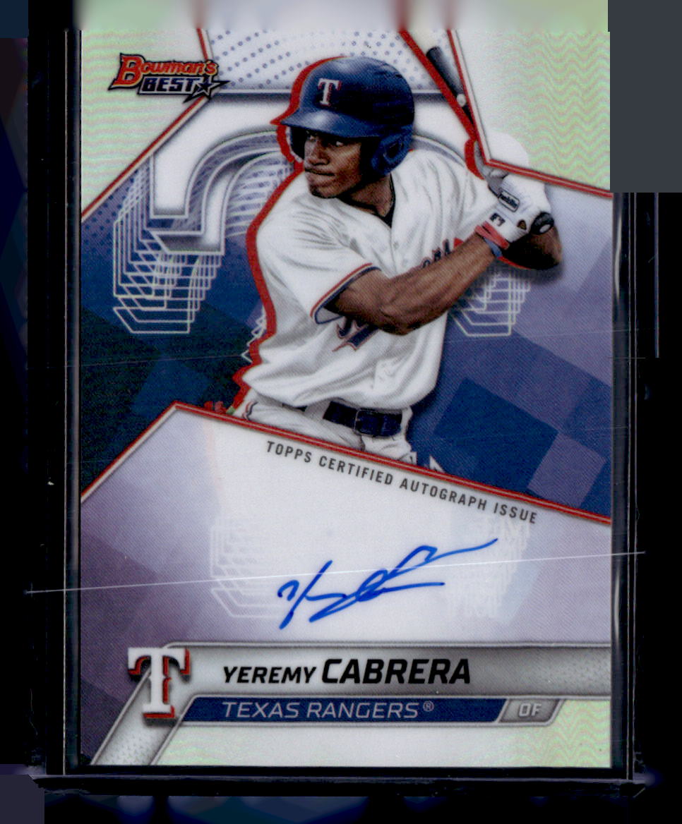 2025 Bowman’s Best #B25-YCA Yeremy Cabrera Best of 2025 Autographs Refractor