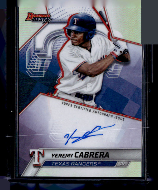 2025 Bowman’s Best #B25-YCA Yeremy Cabrera Best of 2025 Autographs Refractor