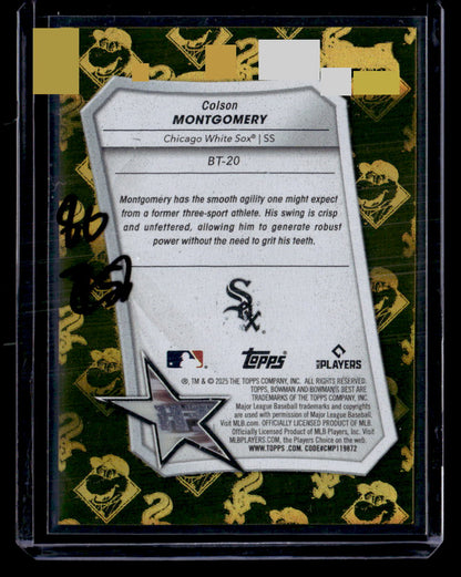 2025 Bowman’s Best #BT-20 Colson Montgomery Best Tek Gold #/50