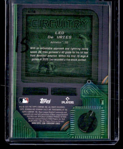 2025 Bowman’s Best #C-13 Leo De Vries Circuitry Mini Diamond Refractor