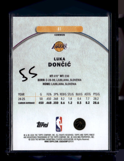 2025-26 Finest #81 Luka Doncic Oil Spill Refractor