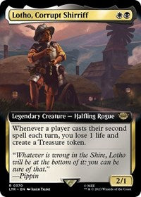 MTG Universes Beyond: The Lord of the Rings: Tales of Middle-earth Lotho, Corrupt Shirriff (Extended Art)