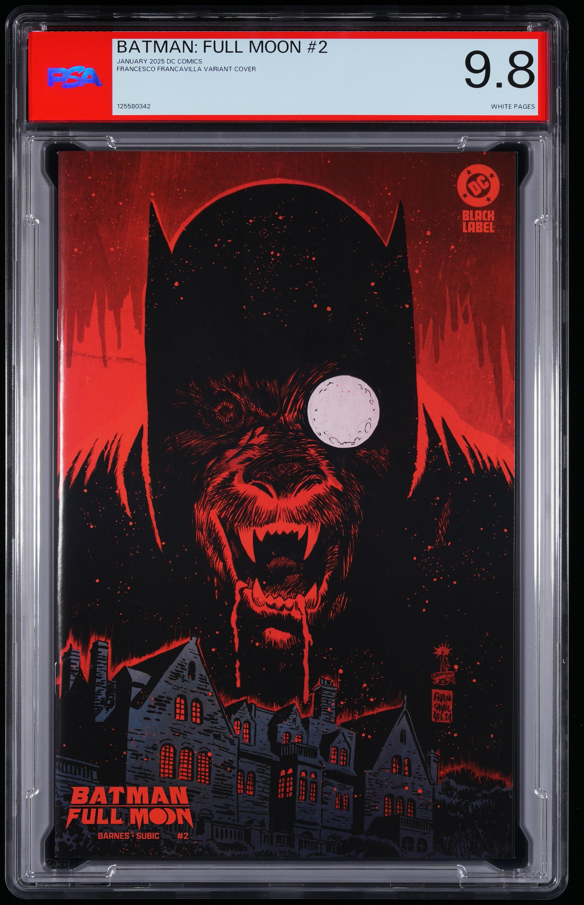 DC Comics Batman: Full Moon #2 NONE FRANCESCO FRANCAVILLA VARIANT COVER