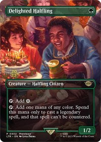 MTG Prerelease Cards Delighted Halfling (0402)