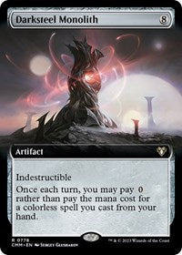 MTG Commander Masters Darksteel Monolith (Extended Art)