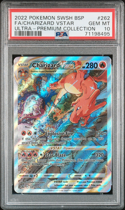 2022 Pokemon Swsh Black Star Promo #262 Fa/Charizard Vstar Ultra-Premium Collection PSA 10