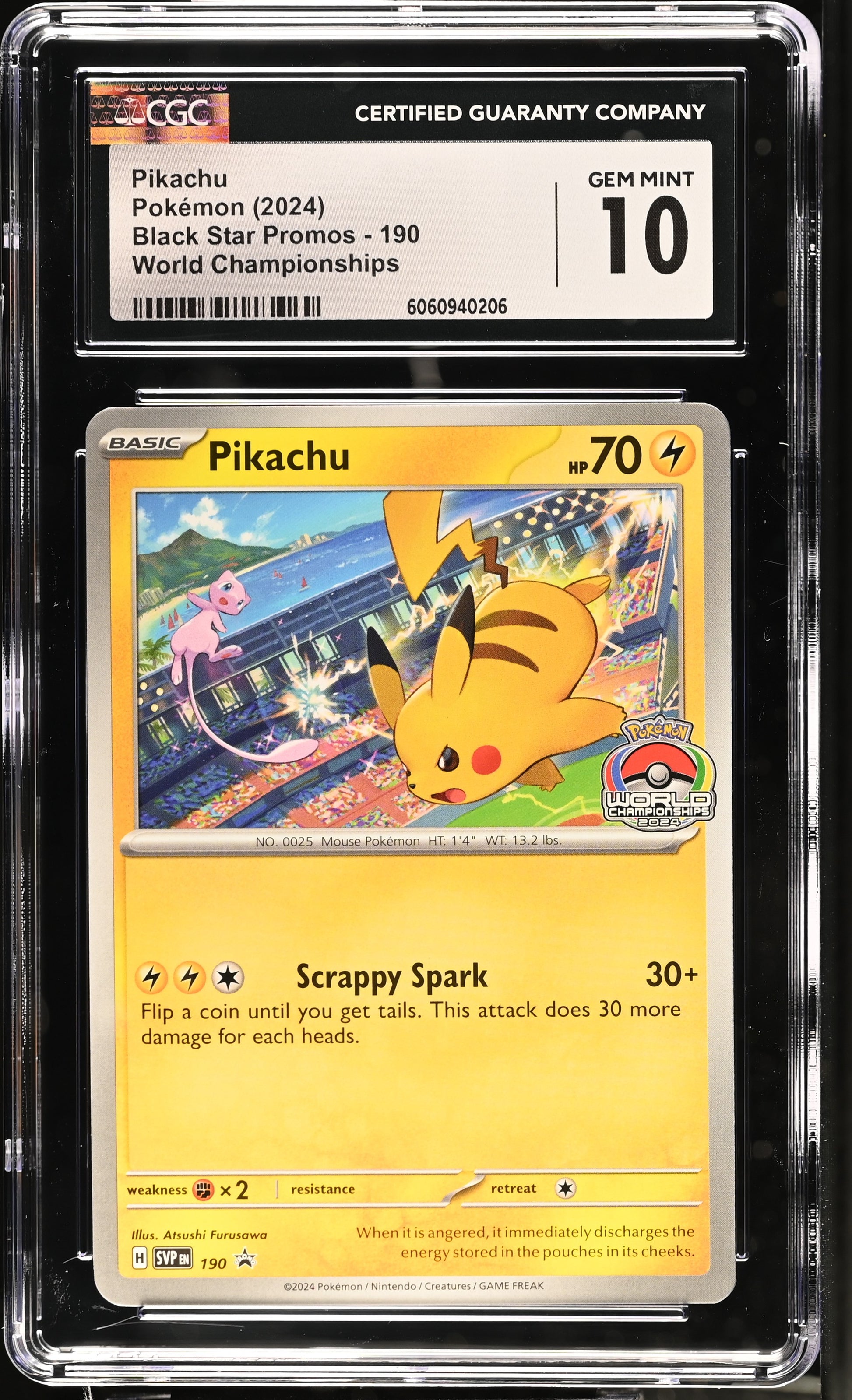 2024 Black Star Promos #190 Pikachu CGC 10