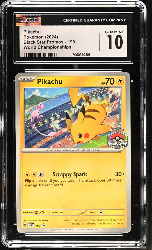 2024 Black Star Promos #190 Pikachu CGC 10