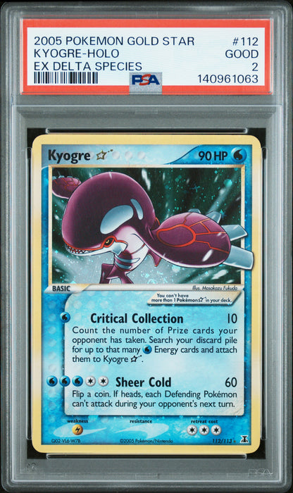 2005 Pokemon Ex Delta Species #112 Kyogre-Holo Ex Delta Species PSA 2