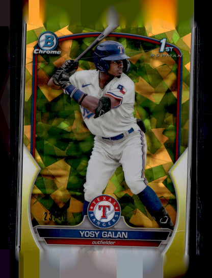 2023 Bowman Chrome Sapphire Edition #BCP-221 Yosy Galan Prospects Yellow #/50