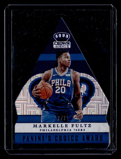 2017-18 Panini Crown Royale #PC-39 Markelle Fultz Panini's Choice Blue #/25