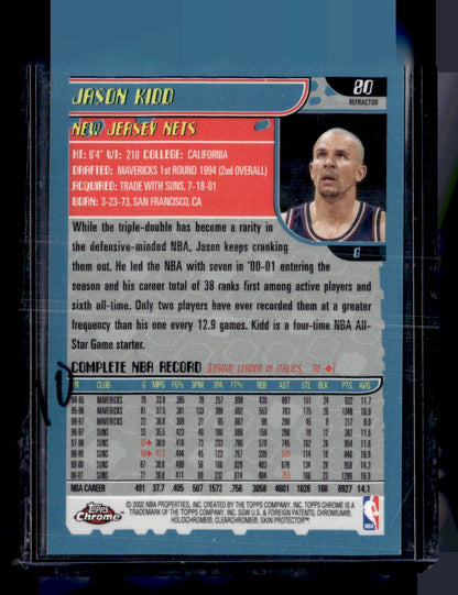 2001-02 Topps Chrome #80 Jason Kidd Refractors