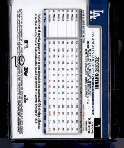 2025 Topps Chrome #1 Shohei Ohtani Refractors