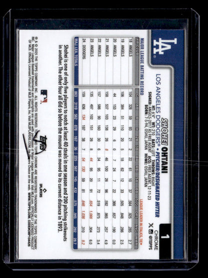 2025 Topps Chrome #1 Shohei Ohtani