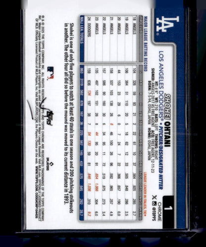 2025 Topps Chrome #1 Shohei Ohtani