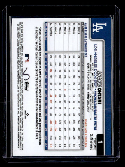 2025 Topps Chrome #1 Shohei Ohtani