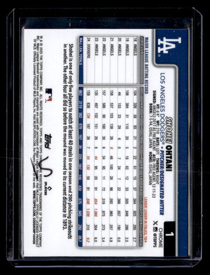 2025 Topps Chrome #1 Shohei Ohtani