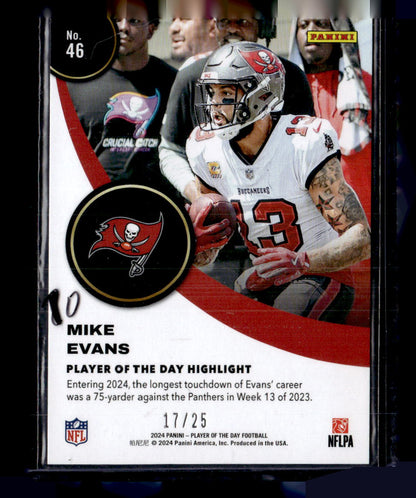 2024 Panini Player of the Day #46 Mike Evans Purple #/25