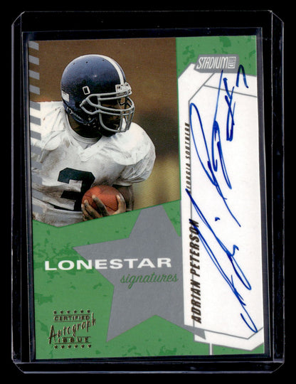 2002 Stadium Club #LS-AP Adrian Peterson Lone Star Signatures