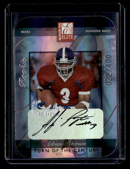 2002 Donruss Elite #125 Adrian Peterson Turn of the Century Autographs #/400