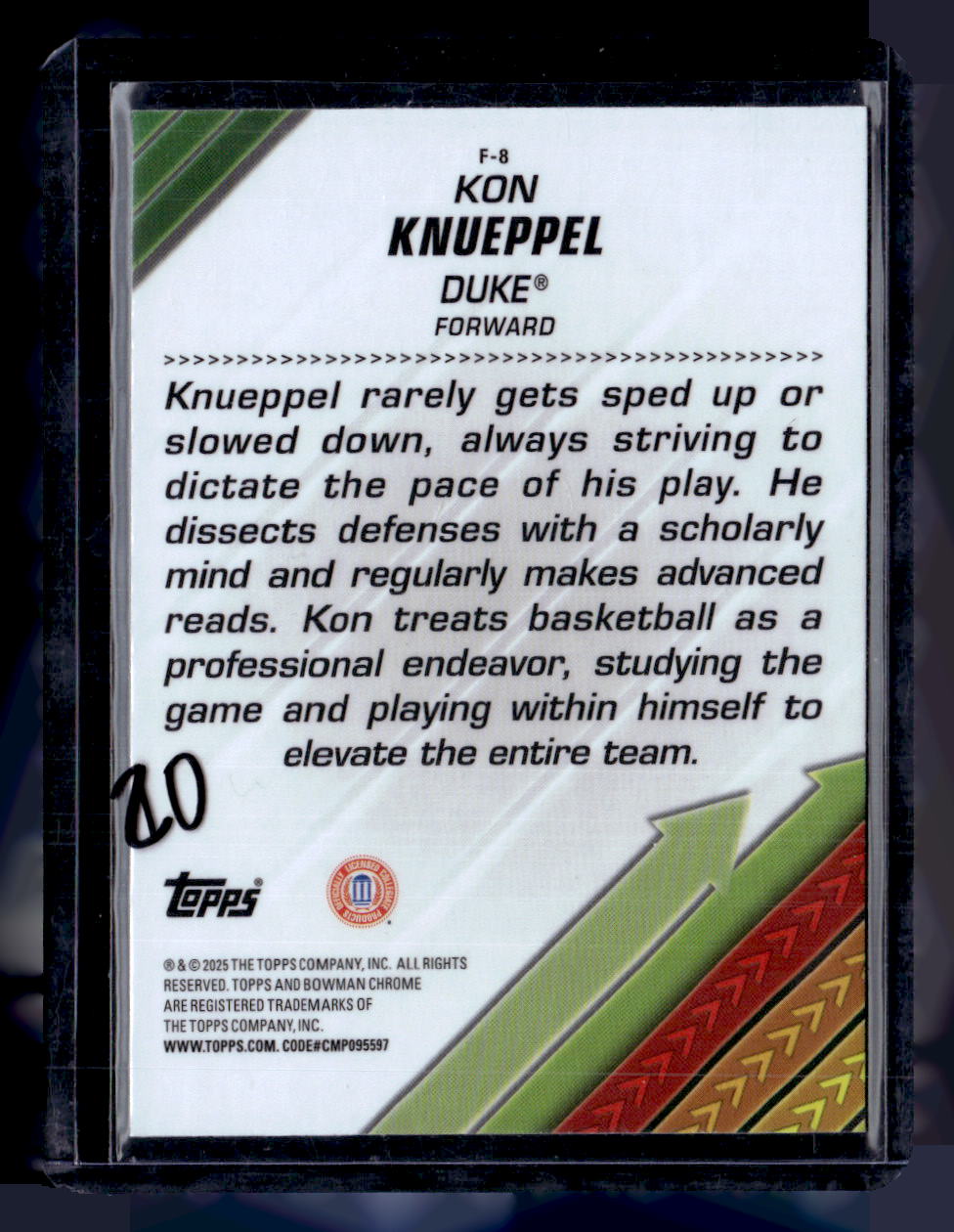 2024-25 Bowman University Chrome #F-8 Kon Knueppel Facilitators X-Fractor