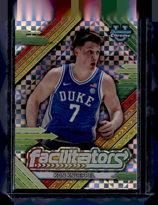 2024-25 Bowman University Chrome #F-8 Kon Knueppel Facilitators X-Fractor
