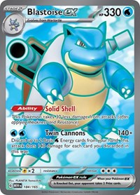 pokemon SV: Scarlet & Violet 151 Blastoise ex - 184/165
