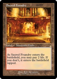 MTG Ravnica Remastered Sacred Foundry (Retro Frame)