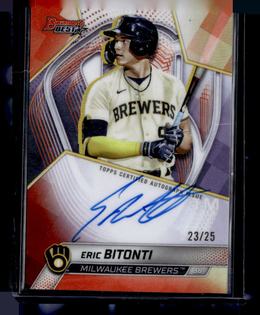 2025 Bowman's Best #B25-EBI Eric Bitonti Autographs Orange Refractors #/25