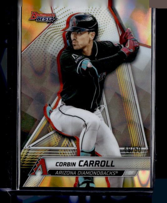 2025 Bowman's Best #8 Corbin Carroll Gold Lava Refractors #/50