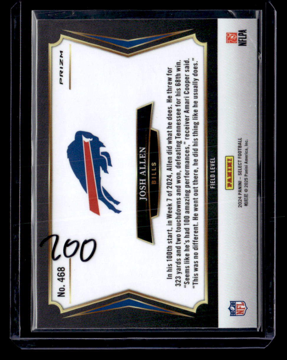 2024 Panini Select #468 Josh Allen White Sparkle Prizm