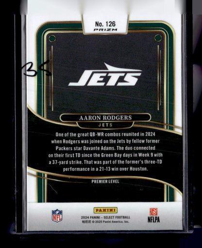 2024 Panini Select #126 Aaron Rodgers White Sparkle Prizm