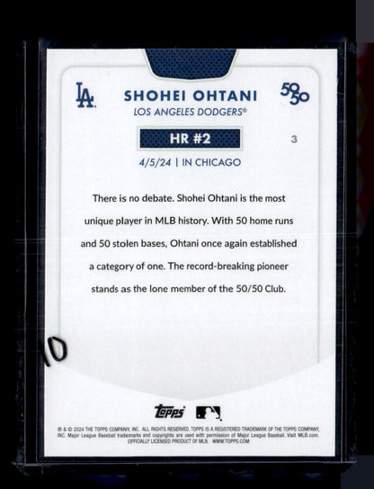 2024 Topps 50/50: Shohei Ohtani #3 Shohei Ohtani