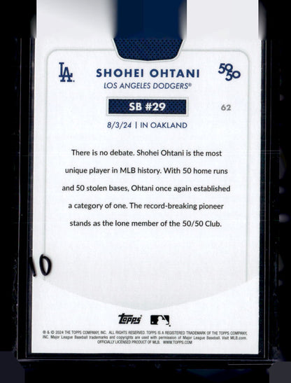 2024 Topps 50/50: Shohei Ohtani #62 Shohei Ohtani