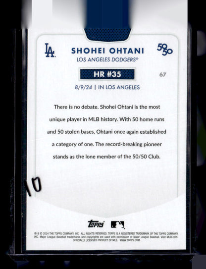 2024 Topps 50/50: Shohei Ohtani #67 Shohei Ohtani